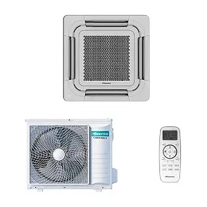 Ar-Condicionado Hisense Cassete 4 Vias Inverter 36000 Btus Frio R-32 220v Wi-Fi - AUW-36T4RKC / AUC-36TR4RKKAE