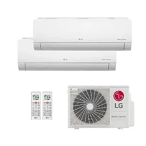 AR Condicionado Bi-Split Inverter Lg 16.000 Btus (2X Evap HW 09.000) Frio R-32 Wi-Fi +IA