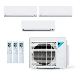 Ar-Condicionado Multi Split Inverter Daikin 24.000 BTUs (2x Evap HW 9.000 + 1x Evap HW 18.000) Quente/Frio 220V