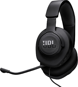 JBL, Fone de Ouvido Com Fio, Quantum 100M2, Headset Gamer, Over Ear, Microfone Removível - Preto