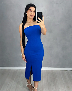 VESTIDO MIDI FENDA TOMARA QUE CAIA