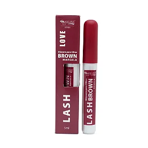Máscara para Cílios Lash Brown Marsala Cor 42 Max Love 5ml Volume e Alongamento