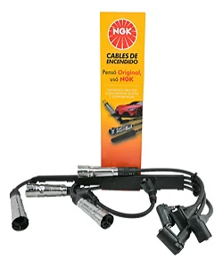 Cabo De Ignição Volkswagen Gol 8V MI AT Alcool e Gasolina 1996 À 2001 c/ Distribuidor NGK STV17