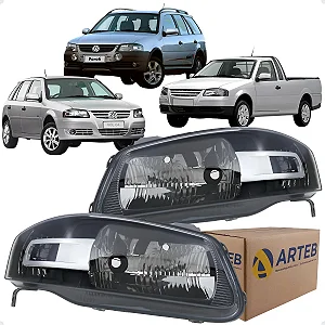 Par Farol Gol Parati Saveiro G4 Máscara Negra ARTEB Original