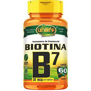 BIOTINA B7 30MCG - 60CAP - UNILIFE