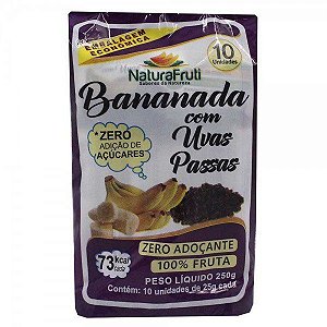 BANANADA COM UVA PASSA 25GR - C/10 - NATURAFRUTI