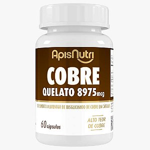 COBRE QUELATO - 6 CAPS DE 8975 MCG - APISNUTRI