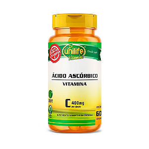 VITAMINA C ACIDO ASCORBICO 60CAP - 400MG - UNILIFE