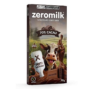 CHOCOLATE 70% CACAU - 70GR - ZEROMILK