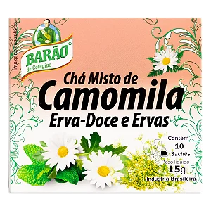 CHA MISTO CAMOMILA E ERVA DOCE - 15G - BARAO COTEGIPE