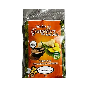 BALAS DE GENGIBRE NATURAL - 40G - AMATUVIDA