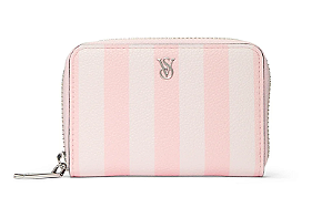Mini Carteira VS Zíper -  Heritage Stripe Rosa - Original