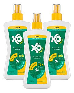 Kit 3 Repelente Loção Xô Inseto Spray 200ml