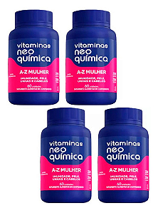 Kit 4 A-z Mulher Unhas E Cabelos - 60 Cpr - Neo Química