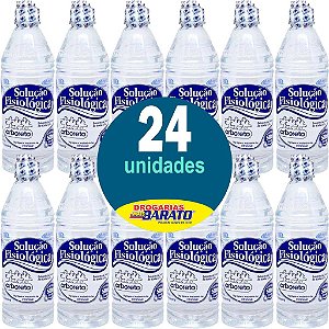 Kit Com 24 unidades de Soro Fisiológico 0,9% Arboreto 500ml Cloreto de Sódio (Arboreto)