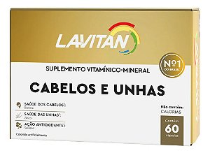 Lavitan Vitamina Para Cabelos E Unhas Com 60 Cápsulas Sem Sabor