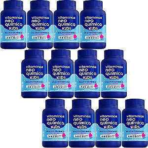 Vitaminas Neo Química Kids 60 Comprimidos Sabor Morango