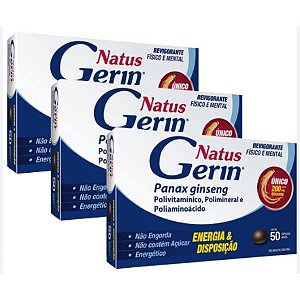Natus Gerin Panax Ginseng 50 Cápsulas Revigorante Físico Mental