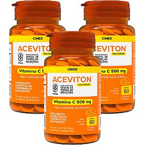 Aceviton Imunidade Vitamina C Sabor Laranja com 60 Comp mastigaveis