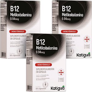 B12 Metilcobalamina 9.94mcg Suplemento Alimentar Dose Máxima c/60 Cápsulas Katiguá