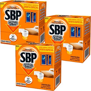 SBP Repelente Elétrico Líquido 45 Noites Novo Aparelho + Refil 32,9ml