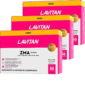 Lavitan Femme ZMA Zinco + Magnésio + Vitamina B6 + Boro 30 comprimidos antigo Lavitan Testo