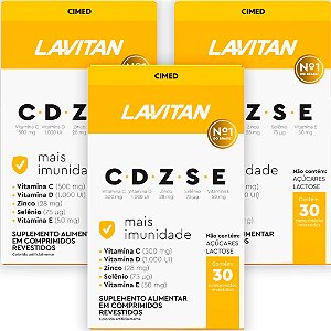 Lavitan Imunidade c/30 CDZSE vitamina C D E Zinco e Selênio - Energia Disposição Completo