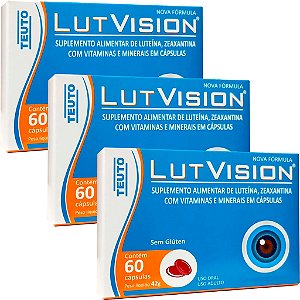 Lut vision c/60 vitamina para os olhos visão zeaxantina luteína vitamina E