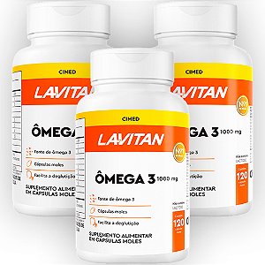 Ômega 3 1000mg Lavitan 120 Cápsulas Original Cimed