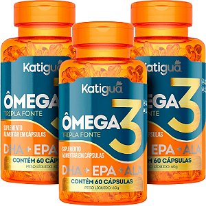 Ômega 3 Tripla Fonte 1000mg 60 cápsulas - Katiguá