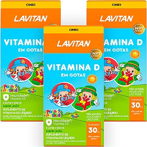 Vitamina D3 Lavitan Infantil Patati Patatá Sabor Limão Gotas 30ml