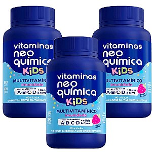 Vitaminas Neo Química Kids 60 Comprimidos Sabor Morango