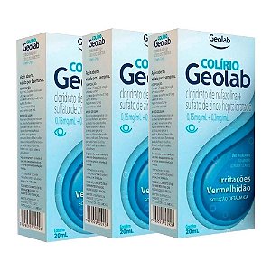 Colírio Geolab 20ml - Irritações Vermelhidão - Solução Oftálmica