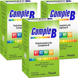Complexo B Natulab 50 Comprimidos Original B1 B2 B3 B6 - Envio 24h - CompleB