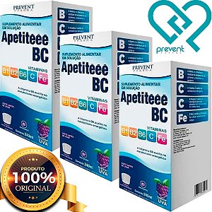 Apetiteee Bc Uva 240ml Vitamina C+ B1 B2 B6 e Ferro Prevent Pharma