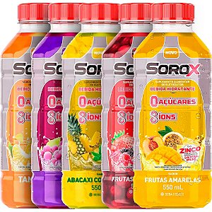 Bebida Hidratante de Eletrólitos Sorox Sabores 550ml