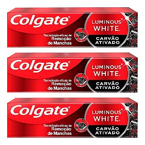 Creme Dental Colgate Luminous White Carvão Ativado 70g