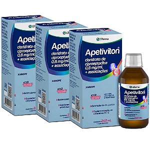 Estimulante De Apetite Engordar Apetiviton 240ml Sabor Cereja Ganhar Peso