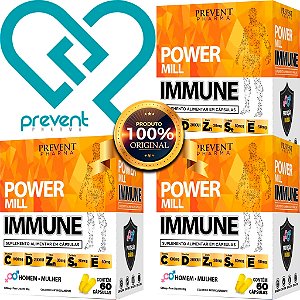 Multivitaminico Power Mill Immune 60 Caps 780mg - Prevent Pharma