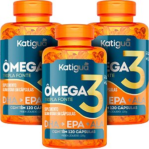 Ômega 3 Tripla Fonte 1000mg 120 cápsulas - Katiguá