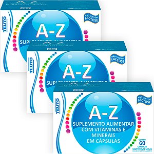 Polivitamínico e Polimineral A-Z com 60 Cápsulas Teuto