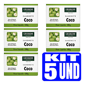 Sabonete Granado coco 100g verde limpeza do rosto diminui oleosidade corporal