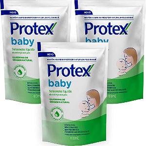Sabonete Líquido de Glicerina da Cabeça aos Pés Protex Baby Sachê 180ml