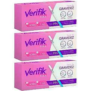 Teste De Gravidez Em Tira Verifik Com Frasco Coletor