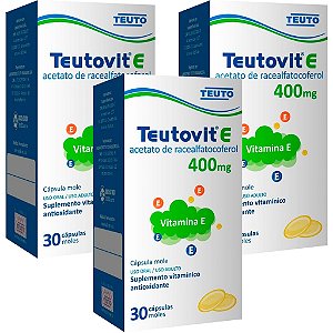 Vitamina E - Teutovit 400 Mg Com 30 Cápsulas Gelatinosas