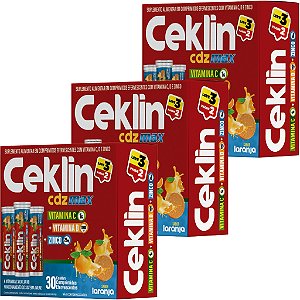 Ceklin Vitamina C + D + Zinco 1g 30 comprimidos Efervescentes - Ceklin