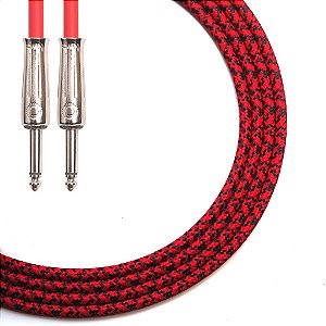 CABO KWC IRON TEXTIL INSTRUMENTO P10 RETO 3 MTS VERM/PRETO