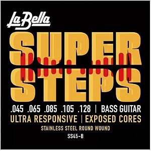 ENCORDOAMENTO LA BELLA BAIXO 5 CORDAS SUPER STEPS STD 45-128