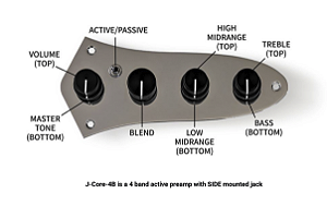 Trickfish J-Core Preamp (4 band com Knobs)