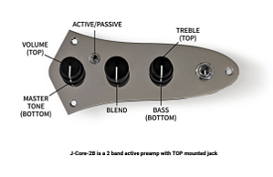 Trickfish J-Core Preamp (2 band with Knobs)